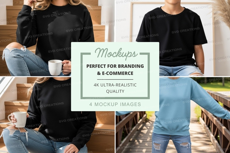 Black Tshirt Mockup Image 18