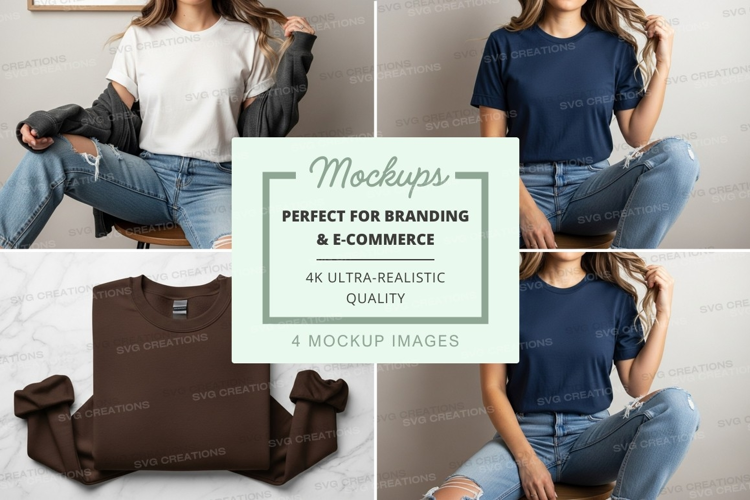 Woman wearing t-shirt mockup on gray backgroundwoman, t-shir