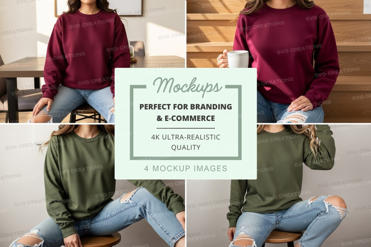 Women casual mockup sitting coffee break lifestyle