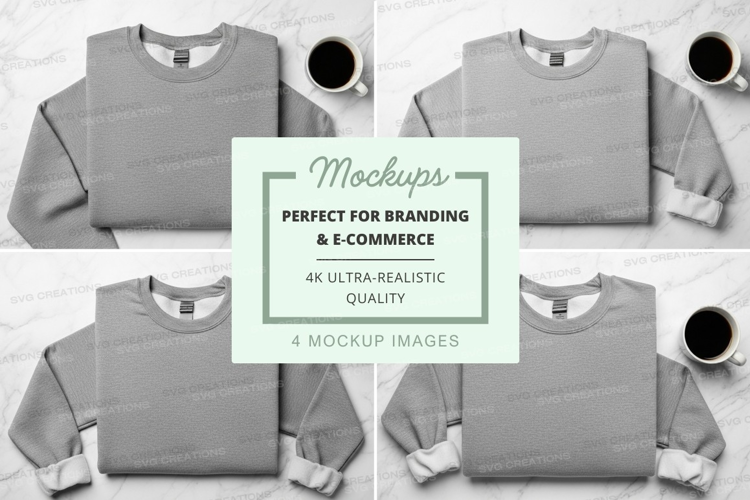 Gray hoodie mockup flat lay minimalist design template