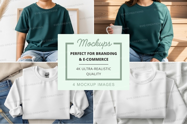 White Tshirt Mockup Image 16
