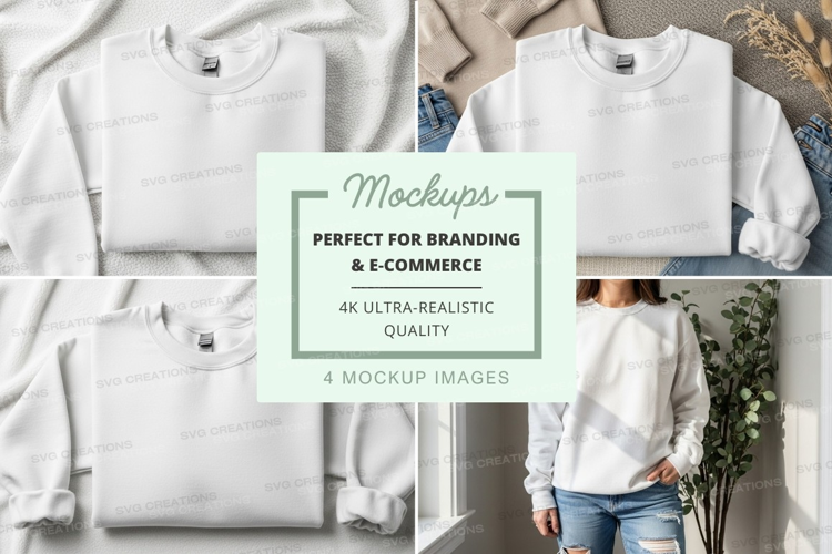 White hoodie mockup on hanger and model display
