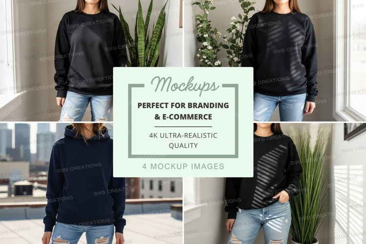 Black hoodie mockup on mannequin urban lifestyle display