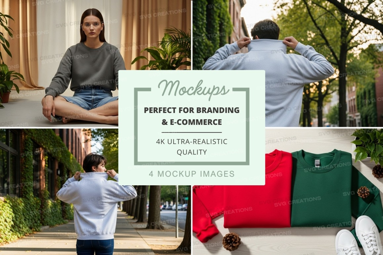 Woman meditating man checking shirt mockup outdoor lifestyle