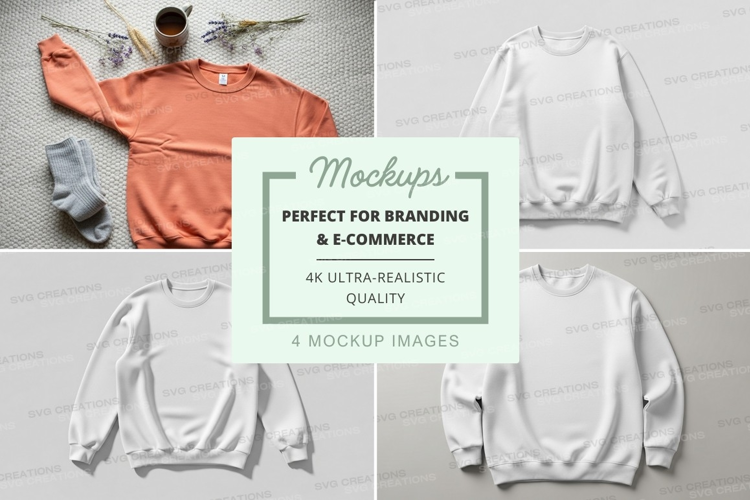 Blank hoodie mockup flat lay minimal design