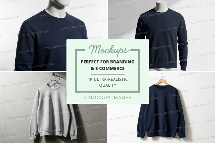 Minimalist knitwear mockup on mannequin display white