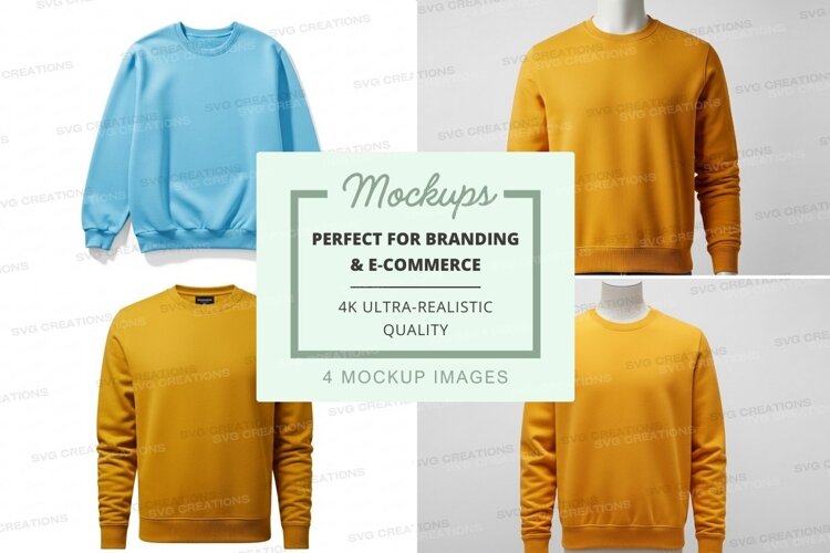 Minimalist sweater mockup on mannequin neutral background example image 1