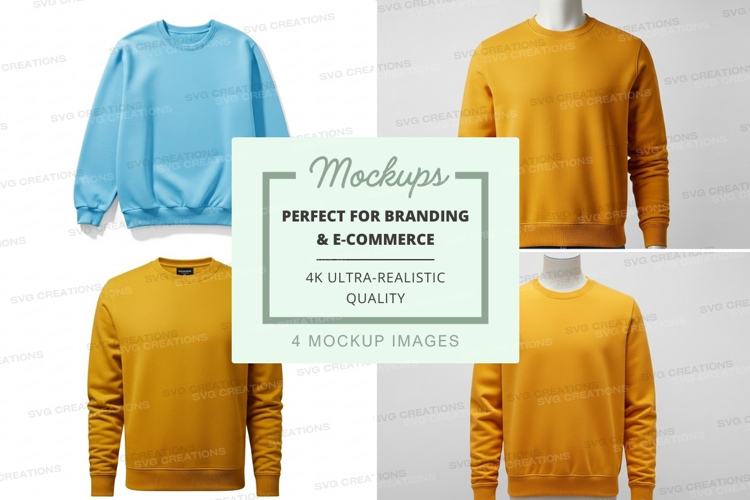 Minimalist sweater mockup on mannequin neutral background