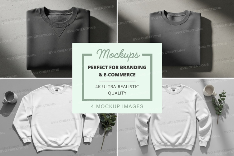 Blank sweatshirt mockup on hanger minimalist display
