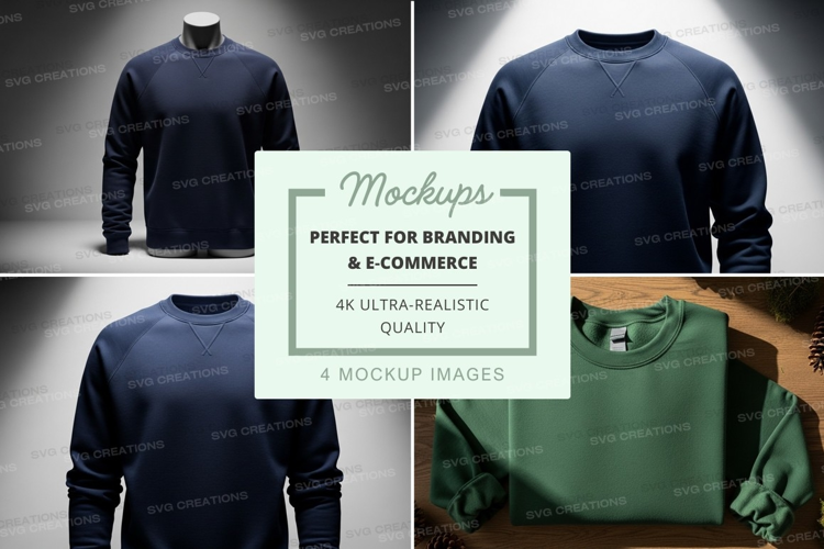 Long Sleeve Sweater Mockup Minimalist Display Clothing