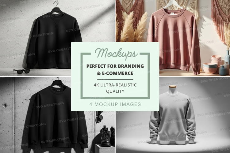 Minimalist clothing mockup on hangers display