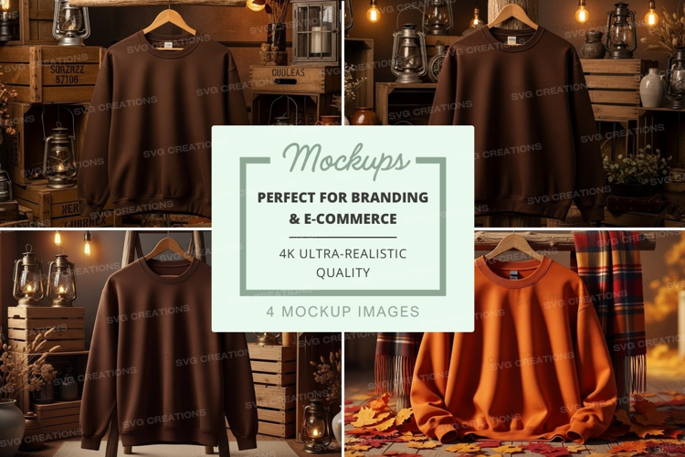 Clothing mockup display rustic wooden hanger warm light