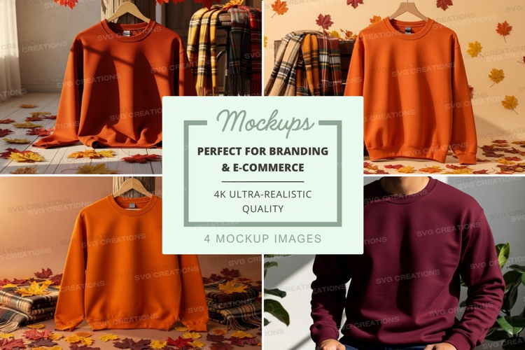 Sweater mockup display autumn cozy collection hangers
