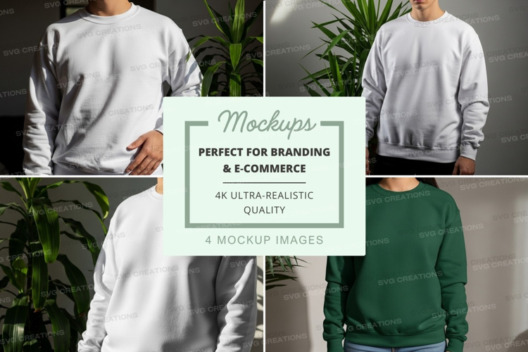 Minimalist clothing mockup on mannequin with plants