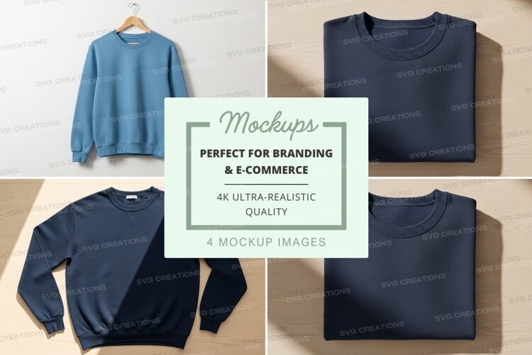 Minimalist sweater mockup on wooden hanger display example image 1