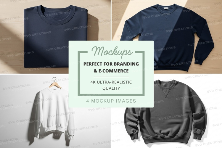 Minimalist sweater mockup on hanger and flat lay neutral ton