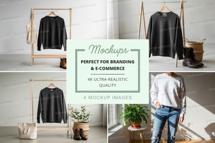 Clothing mockup display minimalist grey apparel setup example image 1
