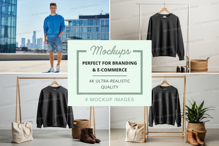 Clothing mockup display minimalist urban lifestyle setup