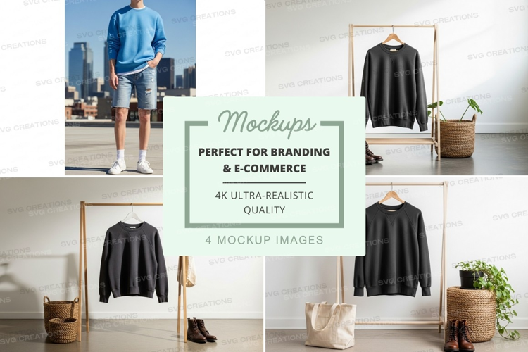 Minimalist clothing mockup on wooden hanger urban lifestyle