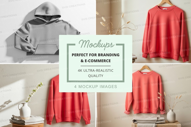 Pink knitwear mockup on hanger minimalist lifestyle display