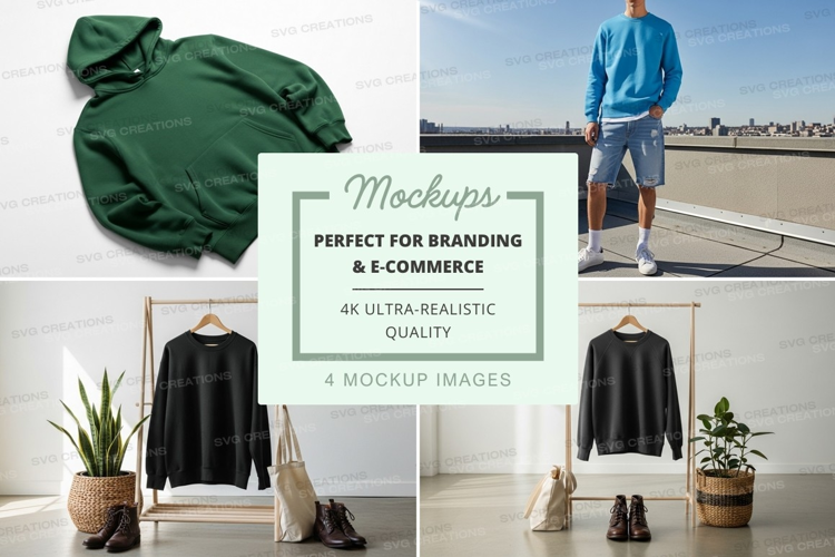 Clothing mockup on hanger and mannequin outdoor minimalist d