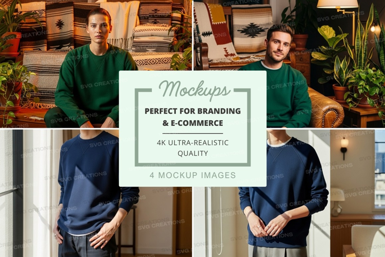 Man casual mockup sitting standing home decor lifestyle