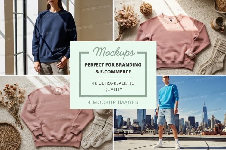 Pink hoodie mockup on mannequin and model outdoor urban life