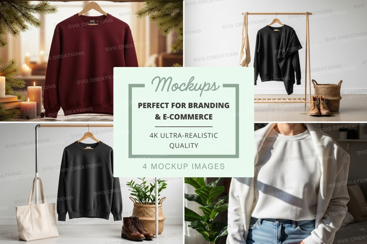 Clothing mockup display minimalist cozy lifestyle