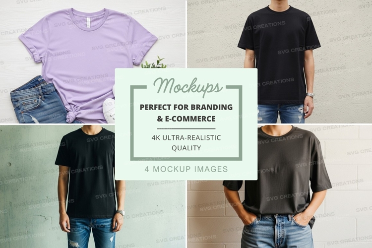 T-shirt mockup branding e-commerce ultra realistic display