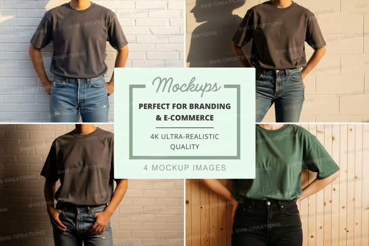 Realistic t-shirt mockup branding ecommerce display