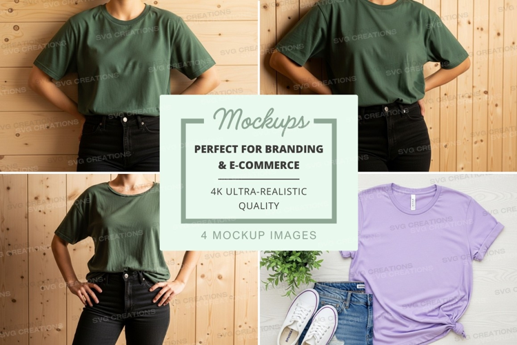 Woman t-shirt mockup branding ultra realistic display