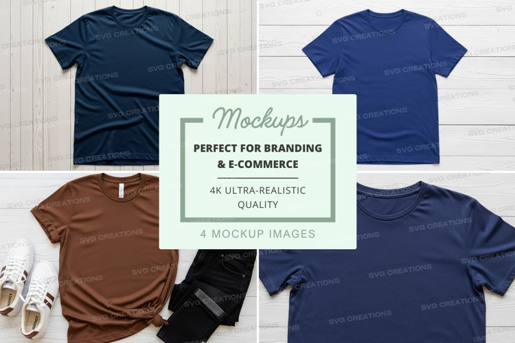 T-shirt mockups branding e-commerce ultra realistic display