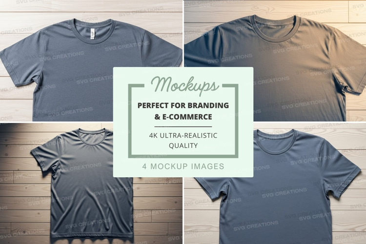 Blank gray t-shirt mockup for branding and e-commerce displa