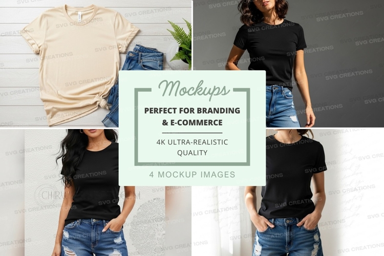 Black Tshirt Mockup Image 22