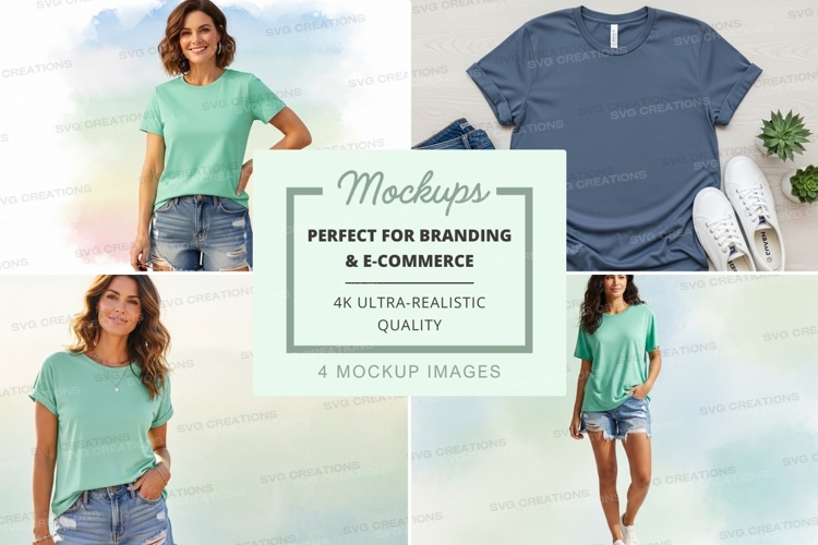 Realistic t-shirt mockup branding e-commerce display ultra H