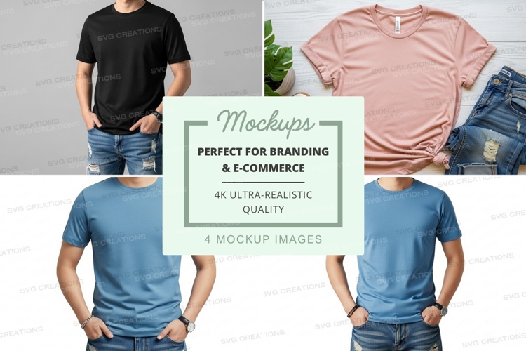T-shirt mockup branding e-commerce ultra realistic display