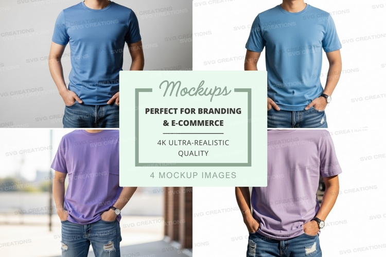 Man t-shirt mockup branding ecommerce realistic ultra HD