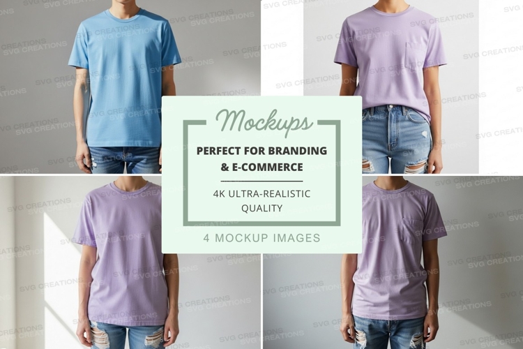 Blank t-shirt mockup for branding ultra realistic display