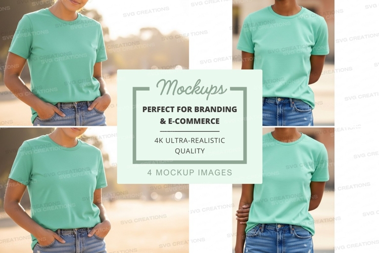 T-shirt mockup branding e-commerce model display ultra reali
