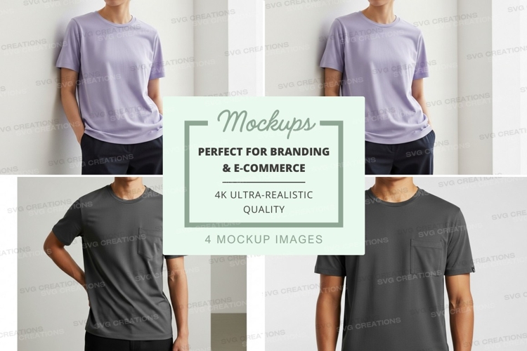 Blank t-shirt mockup for branding ultra realistic white stud