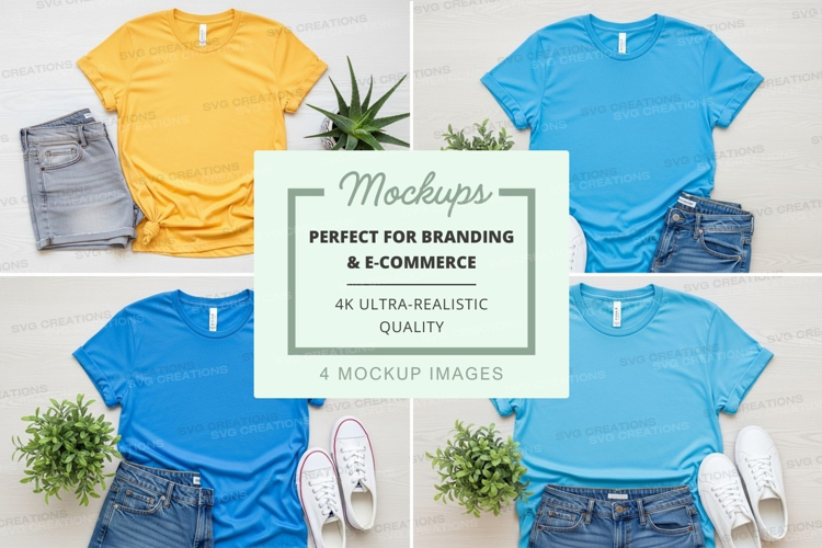 T-shirt mockups branding ecommerce ultra realistic display