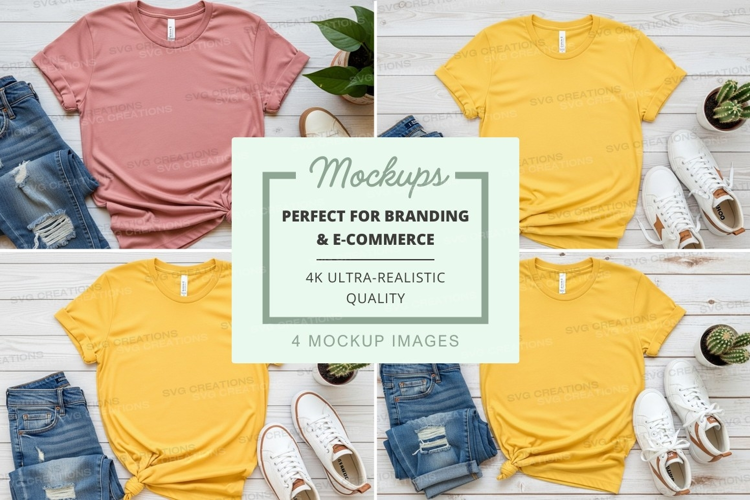 T-shirt mockups branding e-commerce ultra realistic display