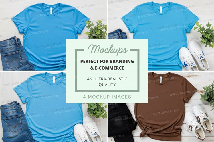 T-shirt mockups branding e-commerce ultra realistic display
