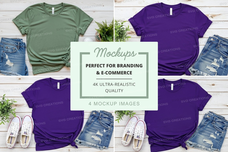 Clothing mockup branding t-shirt jeans ultra realistic displ
