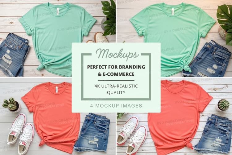 T-shirt mockup branding ultra realistic flat lay clothing