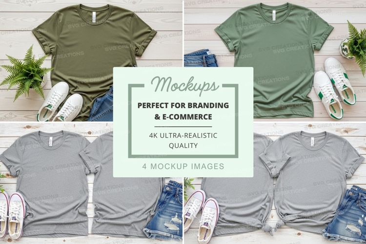 T-shirt mockups branding e-commerce ultra realistic display