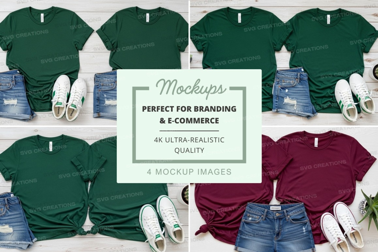 T-shirt mockups branding e-commerce ultra realistic display