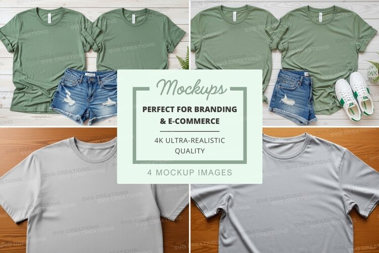 T-shirt mockups branding ecommerce ultra realistic display example image 1