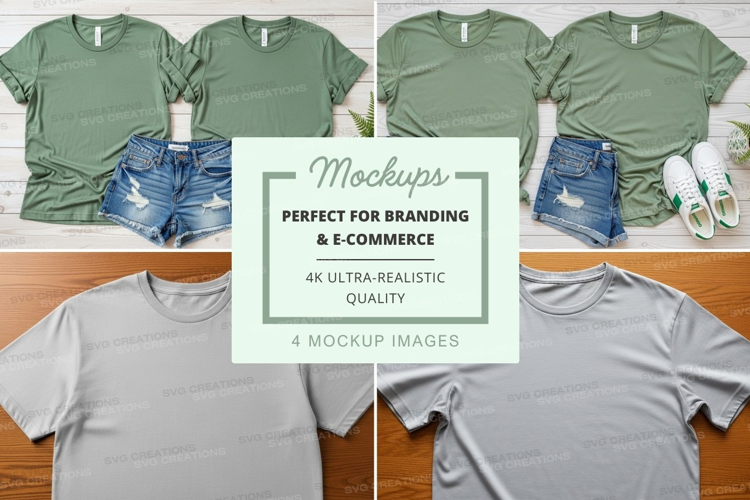 T-shirt mockups branding ecommerce ultra realistic display