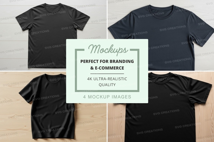 Black Tshirt Mockup Image 15